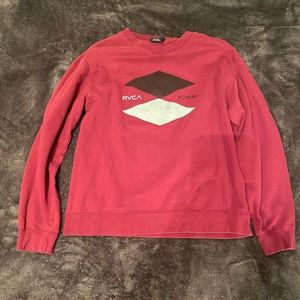 RVCA mens medium maroon pullover sweat shirt